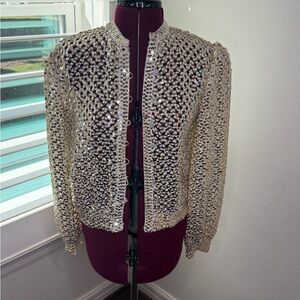 Vintage sequin sweater w/ shoulder pads. Dressy/Holiday Party